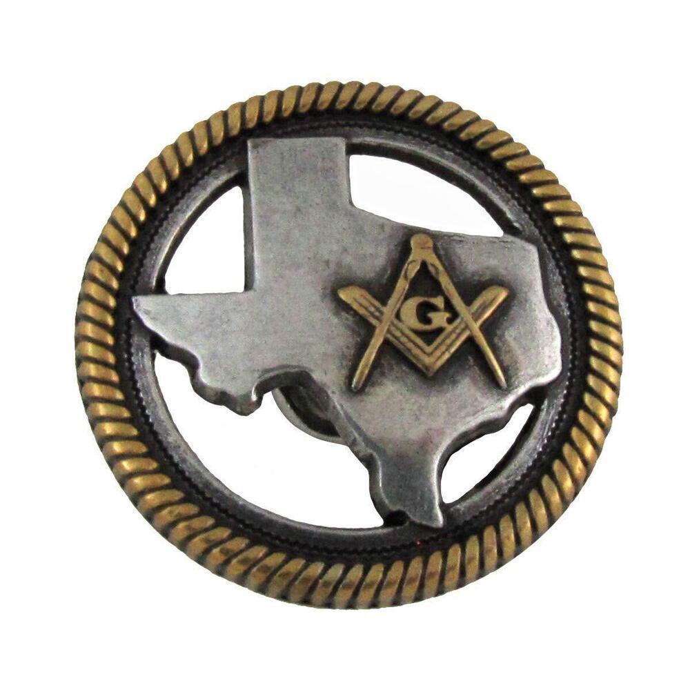4805 Treasure Gurus 1" Texas Masonic Concho Freemason Jewelry Accessory